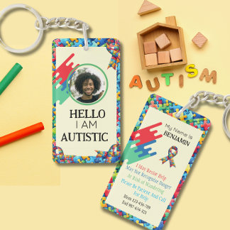 Autism ID Child or Adult Medical Alert Key Ring