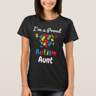 Autism-Im A Proud Autism Aun Women Heart Puzzle Gi T-Shirt