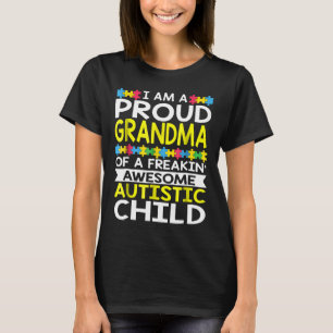 Autism-Im A Proud Grandma Autistic Child Autism Aw T-Shirt