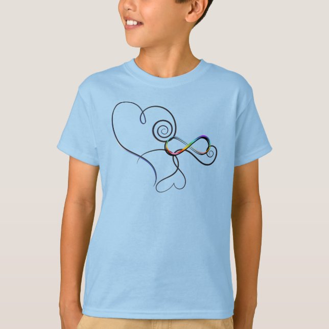 Autism Infinity Hearts T-Shirt (Front)