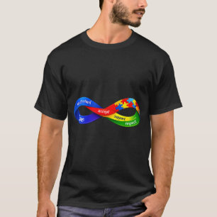 Autism infinity ribbon design neurodiversity T-Shirt
