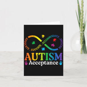 Autism infinity sign asd awareness acceptance men card