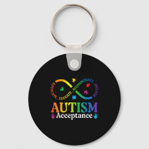 Autism infinity sign asd awareness acceptance men key ring