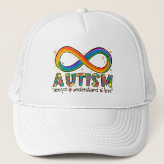 Autism Infinity Symbol Accept, Understand, Love Trucker Hat