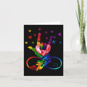 Autism Infinity Symbol Asl Hand Sign Language Teac Card