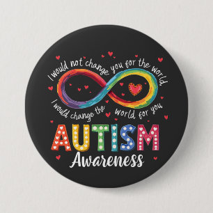 Autism Infinity Symbol Autism Awareness Month  7.5 Cm Round Badge