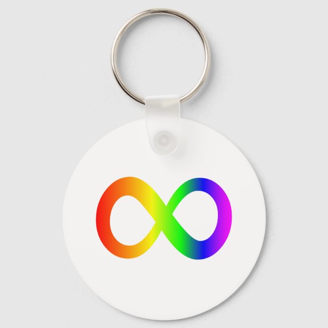 Autism Infinity Symbol Keychain (Front)