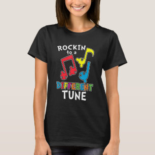 Autism Infinity Symbol Rockin To A Different Tune T-Shirt