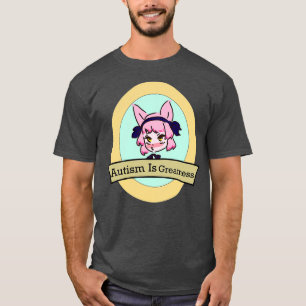 Autism Is Greatness Pink Fox Girl T-Shirt
