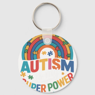 Autism Is My Super Power ADHD Puzzle Autism Awaren Key Ring