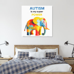Autism is my super power canvas print