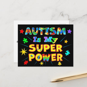Autism Is My Super Power Postcard