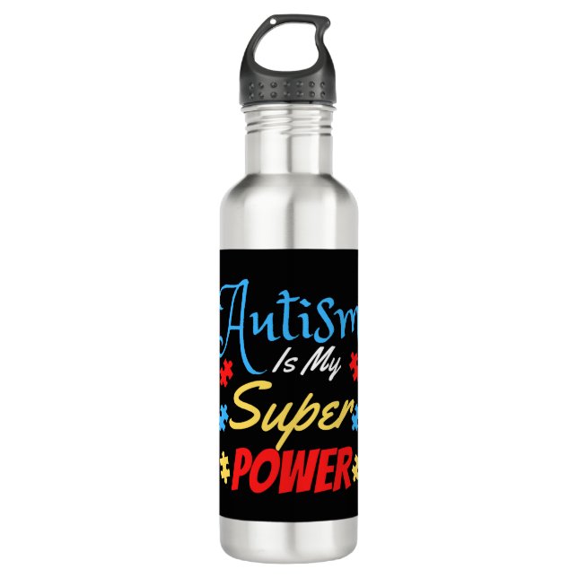 Autism Is My Superpower 710 Ml Water Bottle (Front)