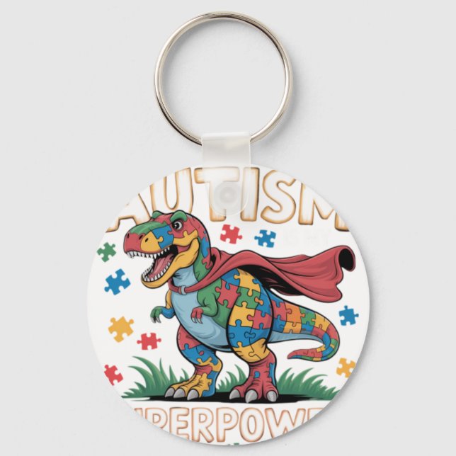 Autism is my Superpower Autism Awarenes Key Ring (Front)