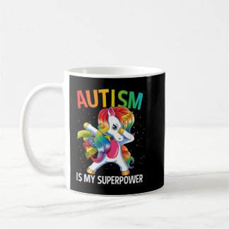Autism Is My Superpower Dabbing Unicorn 1422 Coffee Mug