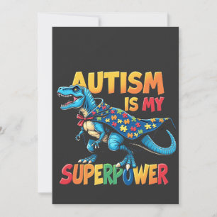 Autism Is My Superpower Dinosaur Autism Awareness Save The Date