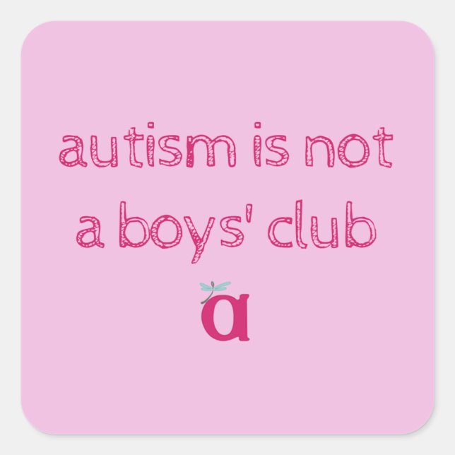 autism is not a boys' club sketchy stickers (Front)