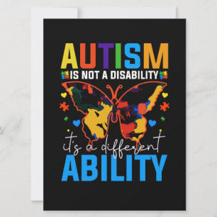 Autism Is Not A Disability It Is A Different Card