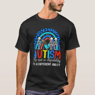 Autism it s a different ability Dabbing skeleton R T-Shirt