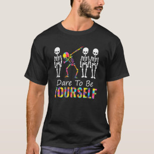 Autism It's A Different Ability Dabbing Skeleton T-Shirt