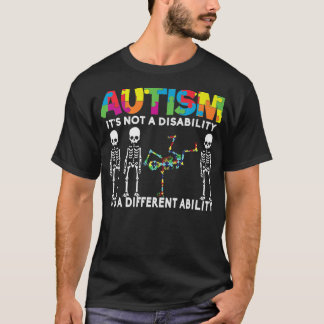 Autism it's a Different Ability Skeleton Autism Gi T-Shirt