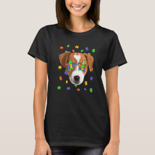 Autism Jack Russell Terrier Dog Puzzle Sunglasses T-Shirt