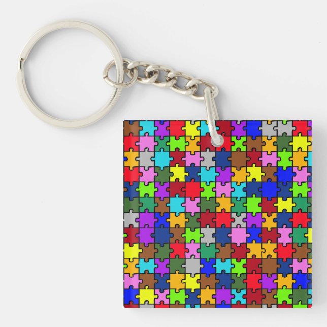 Autism jigsaw key ring (Front)