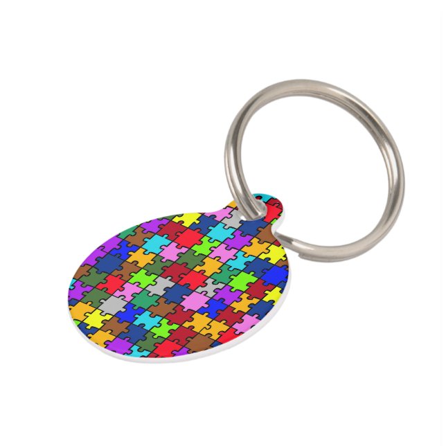 Autism jigsaw pet tag (Side)