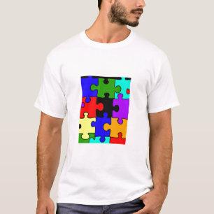 autism jigsaw puzzle piece adult t-shirt