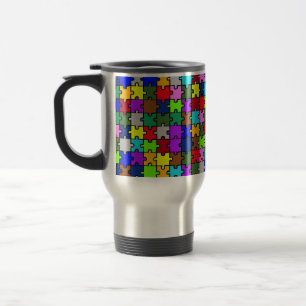 Autism jigsaw travel mug