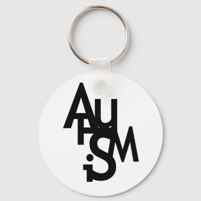 Autism (Jumbled Letters) Key Ring (Front)