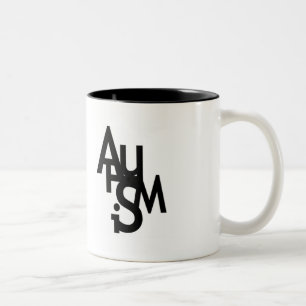 Autism (Jumbled Letters) Two-Tone Coffee Mug