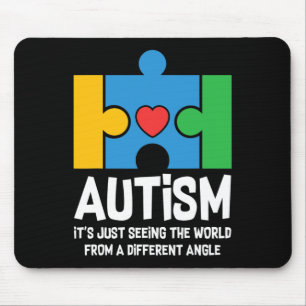 Autism Just Seeing World From Different Angle Auti Mouse Mat