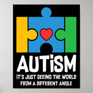 Autism Just Seeing World From Different Angle Auti Poster