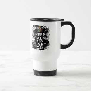 Autism Keep Calm and Fight On Travel Mug