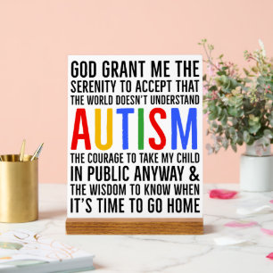 Autism Keep or design your own Acrylic Sign