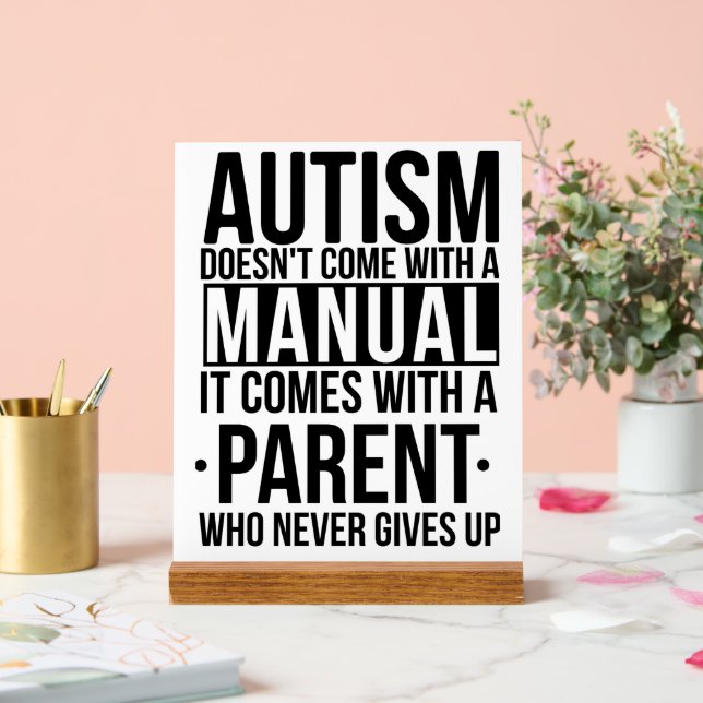 Autism Keep or design your own  Acrylic Sign (Wedding)