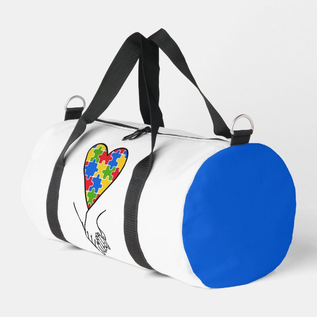 Autism -Keep or design your own  Duffle Bag (Left Corner)
