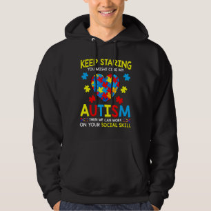 Autism-Keep Staring You Might Cure My Autism Puzz Hoodie