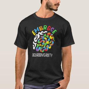 Autism Kindness Embrace Neurodiversity Rainbow Inf T-Shirt