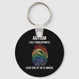 Autism Like Fingerprints We Are All Unique Accepta Key Ring