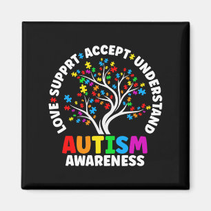 Autism Love Accept Support Autistic Autism Awarene Magnet