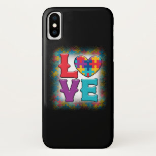 Autism LOVE Awareness Month Jigsaw Puzzle Heart Case-Mate iPhone Case