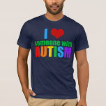 Autism Love Rainbow Family Support Colourful Cute T-Shirt<br><div class="desc">I love someone with autism. Show support for the special autistic person in your life. A great gift for parents of a special needs child with autism or Asperger syndrome. I love my autistic son or daughter. Also a nice gift for a sister or friend.</div>