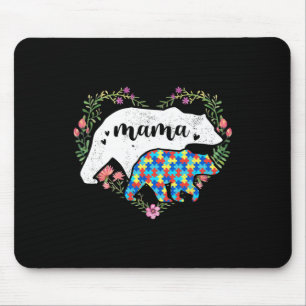 Autism Mama Bear Mum Love Support Child Autism Awa Mouse Mat