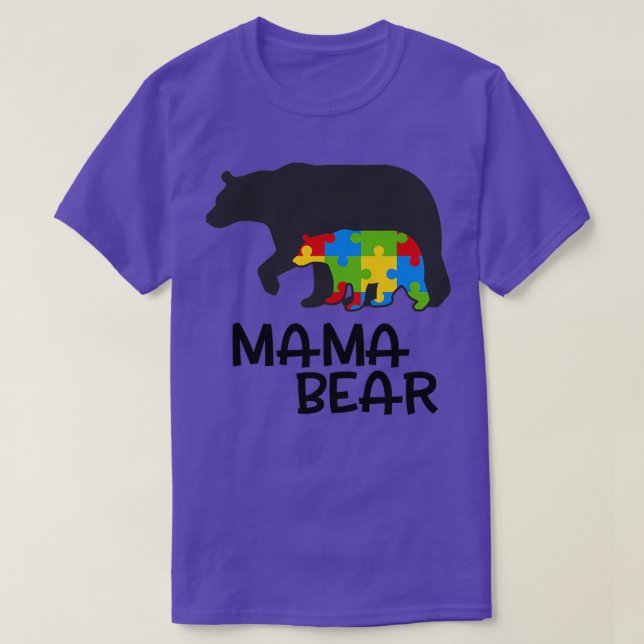 AUTISM MAMA BEAR T-Shirt (Design Front)