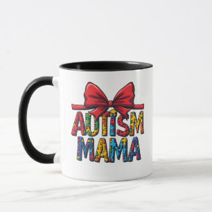 Autism Mama Bow Coquette Mum Autism Awareness  Mug