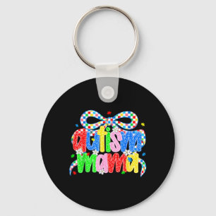 Autism Mama Coquette Leopard Autism Awareness Key Ring