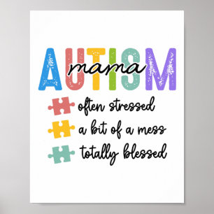 Autism Mama Definition Mum Often Stressed A Bit Of Poster