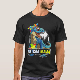 Autism Mama Dinosaur Leopard Headband Autism Aware T-Shirt